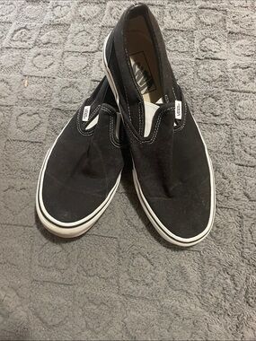 Vans Black and White Off The Wall Classic Slip-On Loafers